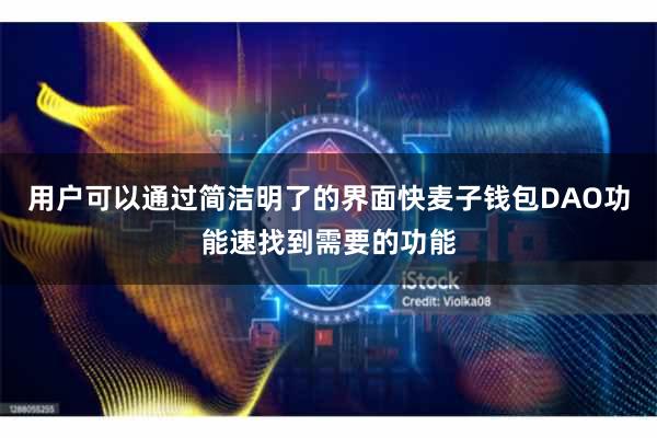 用户可以通过简洁明了的界面快麦子钱包DAO功能速找到需要的功能