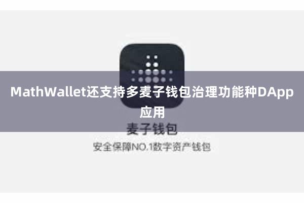 MathWallet还支持多麦子钱包治理功能种DApp应用